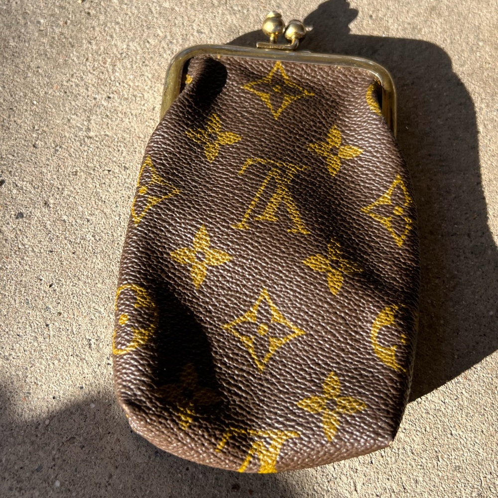Vintage Louis Vuitton Brown Multi Leather Coin Purse 1960's RARE